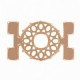 Cymbal ™ DQ metal Connector Detis for Tila beads - Rose gold